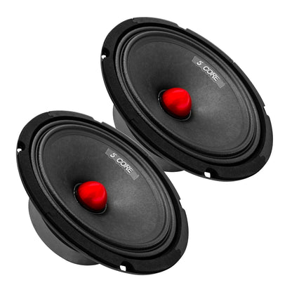 5Core 8 Inch Midrange Door Speaker 500W Subwoofer W Aluminum Bullet 8Ω Sub Woofer